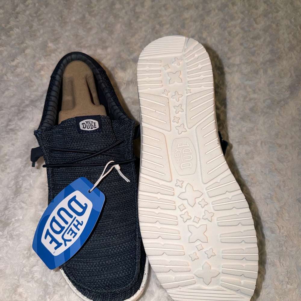 Hey Dude Dark Blue and White Casual Shoes